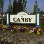 Canby Oregon Welcome Sign