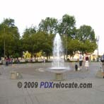 Downtown Portland Riverfront Fountain